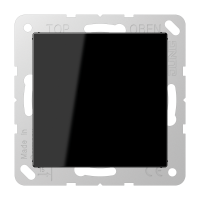 Крышка без отверстий, фиксация защёлкиванием, для произвольных вырезов (либо использование в качестве заглушки), возможно IP44; термопласт; черный; A500, A594-0SW