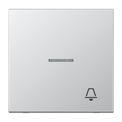 Клавиша для контрольного выключателя с подсветкой и символом "звонок"; алюминий, AL2990KO5K