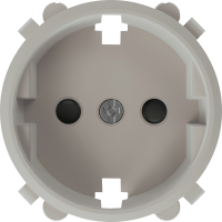 Donel D16 матовый кашемир Накладка для розетки Schuko с заземлением, со шторками 16A 250 В~, DO22035