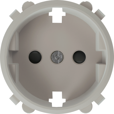 Donel D16 матовый кашемир Накладка для розетки Schuko с заземлением, со шторками 16A 250 В~, DO22035