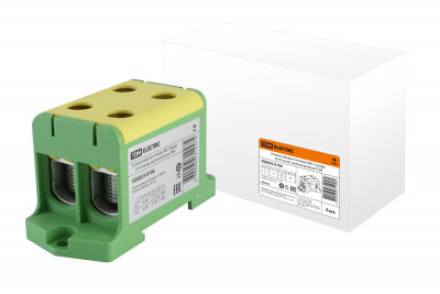 Клемма вводная силовая КВС 4 ввода 16-95 кв.мм. желтая/зеленаяTDM Electric, SQ0833-0106