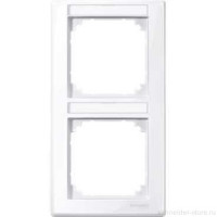 M-Smart Рамка 2-ная вертик. с полем для надписи, активно-бел.