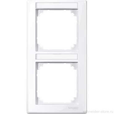 M-Smart Рамка 2-ная вертик. с полем для надписи, активно-бел.