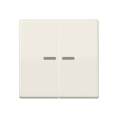 Клавиши для сдвоенного выключателя с окошком для подсветки; термопласт; слоновая кость, AS591-5KO5BF