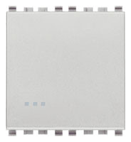 Vimar Выключатель 1P 20AX 2M, серебро матовое, 20002.2.N