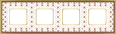 FD01474MAOB Fede Belle Epoque Porcelain Рамка 4-ная, Brown Lys-Bright Gold