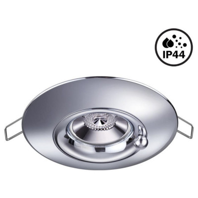Novotech 370790 SPOT NT21 293 хром Светильник встраиваемый влагозащищенный IP44 GU10 50W 220V WATER