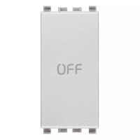 Vimar Кнопка 1P NO+NC 10A с символом OFF ,серебро матовое, 20056.33.N