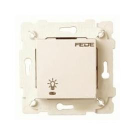 FD28601-A Fede Fede Выключатель сенсорный 1-клав. с подсветкой, с суппортом 600Вт 10А 250В~, беж.