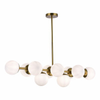 ST LUCE SLE1191-202-10 Светильник потолочный Золотистый/Белый E27 10*60W