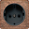 FD04314RU-M Fede Fede Обрамление розетки 2К+З для мех-зма FD16523, Rustic Cooper/черн.