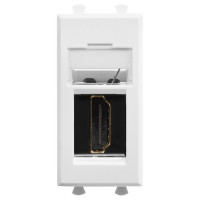 4400251 - ДКС HDMI розетка модульная, тип А-А, "Avanti", "Белое облако", 1 модуль