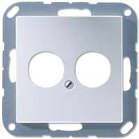 Крышка для 2-х гнезд, алюминий, A562-2AL Крышка для 2-х гнезд, алюминий, A562-2AL