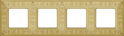 FD01414OB Fede Granada Рамка 4-ная, Bright Gold