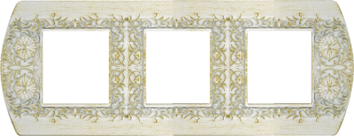 FD01423BD Fede San Remo Рамка 3-ная, White Decape