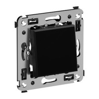 4412153 - ДКС Кнопка одноклавишная в стену, "Avanti", "Черный матовый"