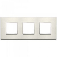 Vimar Накладка Eikon Evo на 6 модулей (2+2+2) расстояние между центрами 71мм, титан, 21644.08