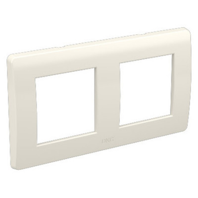 ДКС Рамка на 2+2 модуля (двухместная), белая, RAL9010, 75012W