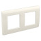 ДКС Рамка на 2+2 модуля (двухместная), белая, RAL9010, 75012W