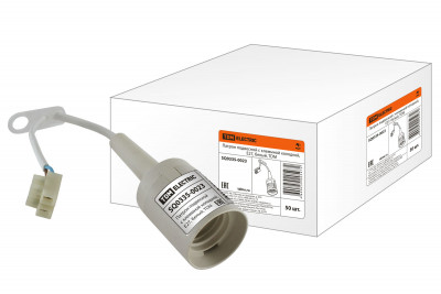 Патрон подвесной с клеммной колодкой, Е27, белый, TDM Electric, SQ0335-0023