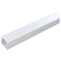 Профиль алюминиевый "Линии света" накладной, белый, CAB256 с матовым экраном, 2 заглушками, 4 крепежами в комплекте, Feron 10372 Профиль алюминиевый "Линии света" накладной, белый, CAB256 с матовым экраном, 2 заглушками, 4 крепежами в комплекте, Feron 10372