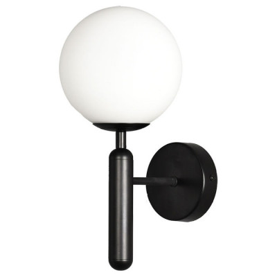 LUSSOLE Cleburne Бра настенные, цвет основания - черый, плафон - стекло (цвет - белый), 1x40W G9, LSP-8592