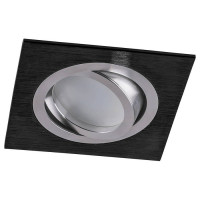 Светильник потолочный встраиваемый, MR16 G5.3, черный-хром DL2801, Feron 32638