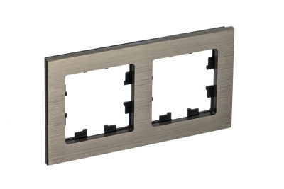 ATN312202 - ATLASDESIGN NATURE 2-постовая РАМКА, МЕТАЛЛ ЛАТУНЬ, Systeme Electric