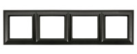 Рамка 4-поста; Eco Profi  Standart; термопласт; черный матовый, EPS484SWM