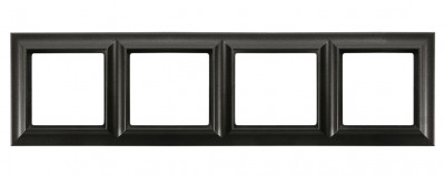 Рамка 4-поста; Eco Profi  Standart; термопласт; черный матовый, EPS484SWM