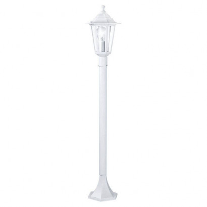 22995 Уличный светильник напольный LATERNA 5, 1х60W(E27), H1000, литой алюм., белый//стекло