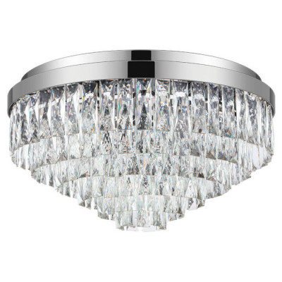 39491 Потолочный светильник VALPARAISO 1, 11х40W(E14), ?580, H305, сталь, хром/хрусталь, прозрачный