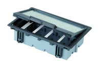 Simon SConnect Люк на 6 CIMA-мод. (12 мод. 45х45 мм), глубина 70-100мм, посадка 210х300мм, max 1000кг, сер, SF670-1