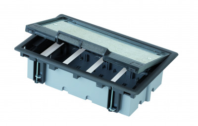 Simon SConnect Люк на 6 CIMA-мод. (12 мод. 45х45 мм), глубина 70-100мм, посадка 210х300мм, max 1000кг, сер, SF670-1