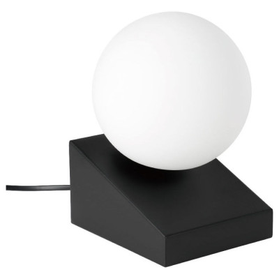 900358 Настольная лампа BILBANA, 1x40W(E14), сталь, черный, опаловое стекло, белый