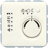 KNX-регулятор с шинным сопряжением с ручкой для установки температуры, 2178