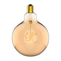 Лампа Gauss Filament G125 2,5W 200lm 2000К Е27 golden OK LED 1/20, 176802003