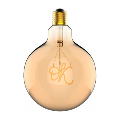 Лампа Gauss Filament G125 2,5W 200lm 2000К Е27 golden OK LED 1/20, 176802003