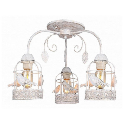 Arte Lamp CINCIA, Люстра, цвет арматуры - БЕЛО-ЗОЛОТОЙ, цвет плафона/декора - БЕЛО-ЗОЛОТОЙ, 3х40W E27, A5090PL-3WG