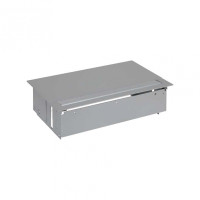 Simon 400 Алюминий Врезной розеточный блок с крышкой и мет. вводом, 2x2P+E, 2xUSB зарядное уст., 1 пустой модуль, 45422000-133