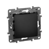 Legrand Выключатель кнопочный одноклавишный - Legrand Etika - с нормально-открытым/нормально-закрытым контактом 6А 250В безвинтовые зажимы - антрацит, 672614 Legrand Выключатель кнопочный одноклавишный - Legrand Etika - с нормально-открытым/нормально-закрытым контактом 6А 250В безвинтовые зажимы - антрацит, 672614