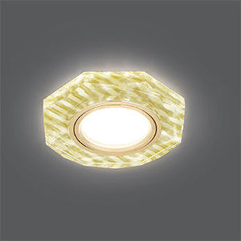 Светильник Gauss Backlight BL079 Восемь гран. Золотые нити/Золото, Gu5.3, LED 2700K 1/40, BL079