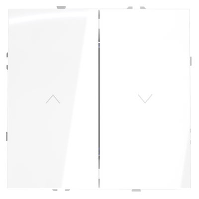 Выключатель встраиваемый VOLTUM S70 для жалюзи 10А, (белый глянцевый), VLS020701