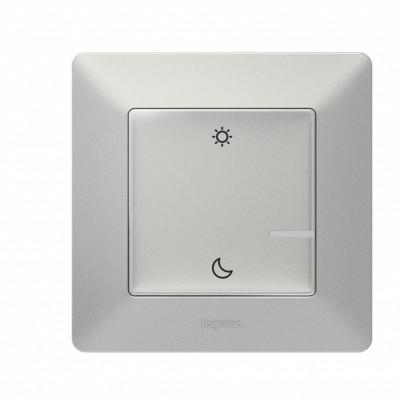 752389 - Valena Life with NETATMO.Умный беспроводной сценарный выключатель "День/Ночь".Цвет Алюминий