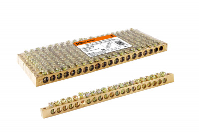 Шина "N" нулевая 6х9мм 20/2 (20 групп/крепеж по краям) TDM Electric, SQ0801-0063