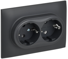 SKANDY Роз. 2-я с з/к без з/ш 16А сб. SK-R08T титан IEK, SK-R21-16-K48-F