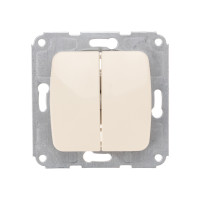 DEA Выключатель 2кл с/у 10А мех. Беж KRANZ (1/10/120), KR-78-0232
