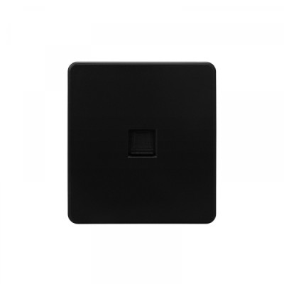 Розетка ROUND компьютерная RJ45 кат6 с/у оникс KRANZ, KR-78-0724-3