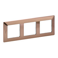Legrand Valena LIFE.Рамка "Медь".3-постовая универсальная, 754163 Legrand Valena LIFE.Рамка "Медь".3-постовая универсальная, 754163