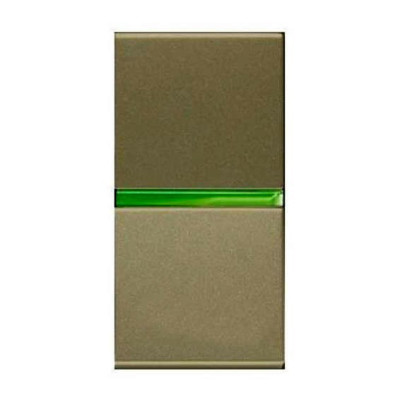 N2104.5 CV - Механизм 1-клавишной кнопки с клавишей с контрольной подсветкой, 1-модульный, серия Zenit, цвет шампань - 2CLA210450N1901